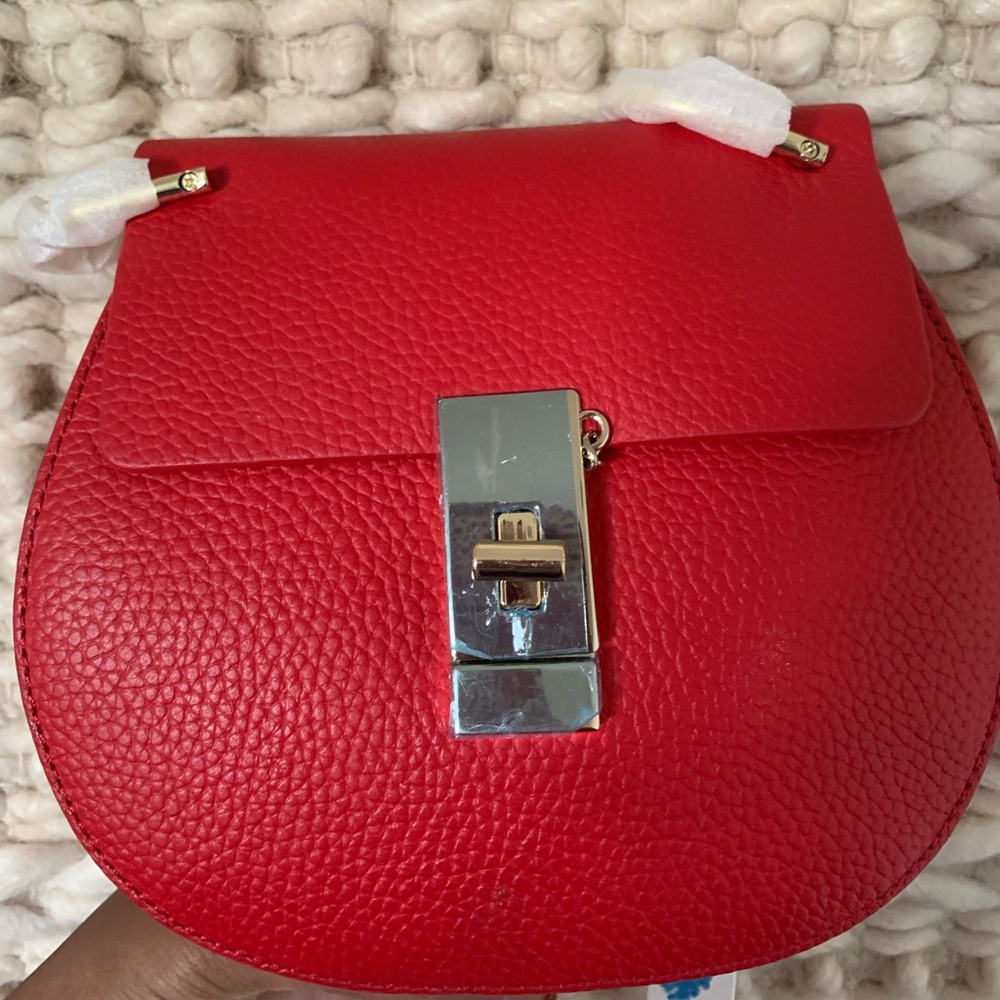 Red Leather Drew Inspired Bag